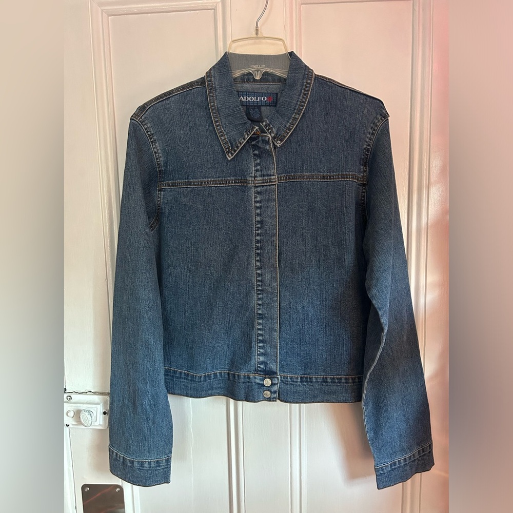 Adolfo Linen & Cotton Jean Jacket, XL